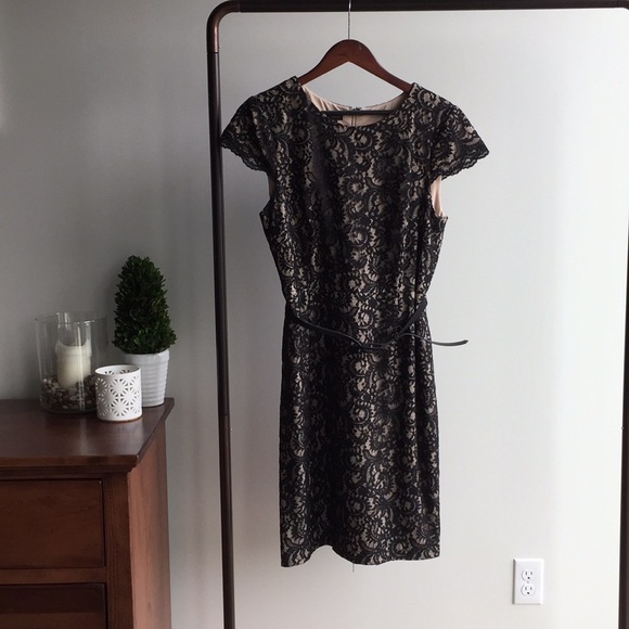 Talbots Dresses & Skirts - EUC Talbots Black Lace Dress with Belt